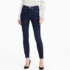 NWT J. Crew High-Rise Toothpick Jean; Classic Rinse Wash.